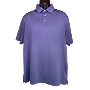 PGA Tour Airflux Men's Purple Polo Shirt Size XL Golf Short Sleeve 1/4 Button‎